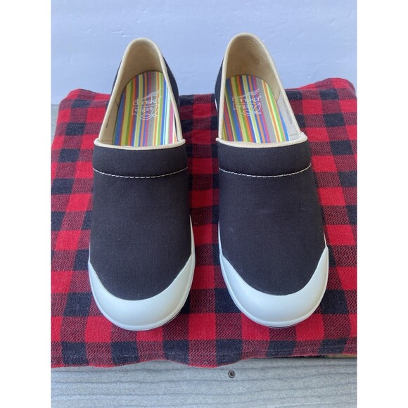 Dansko Vegan Black Canvas Slip Resistant Clogs Shoes Women Sz 42 EU/ 11.5-12 US - Picture 3 of 16
